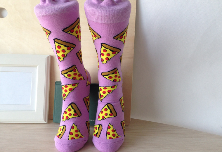 Vivid Bright Color Novel Design Dress Sock