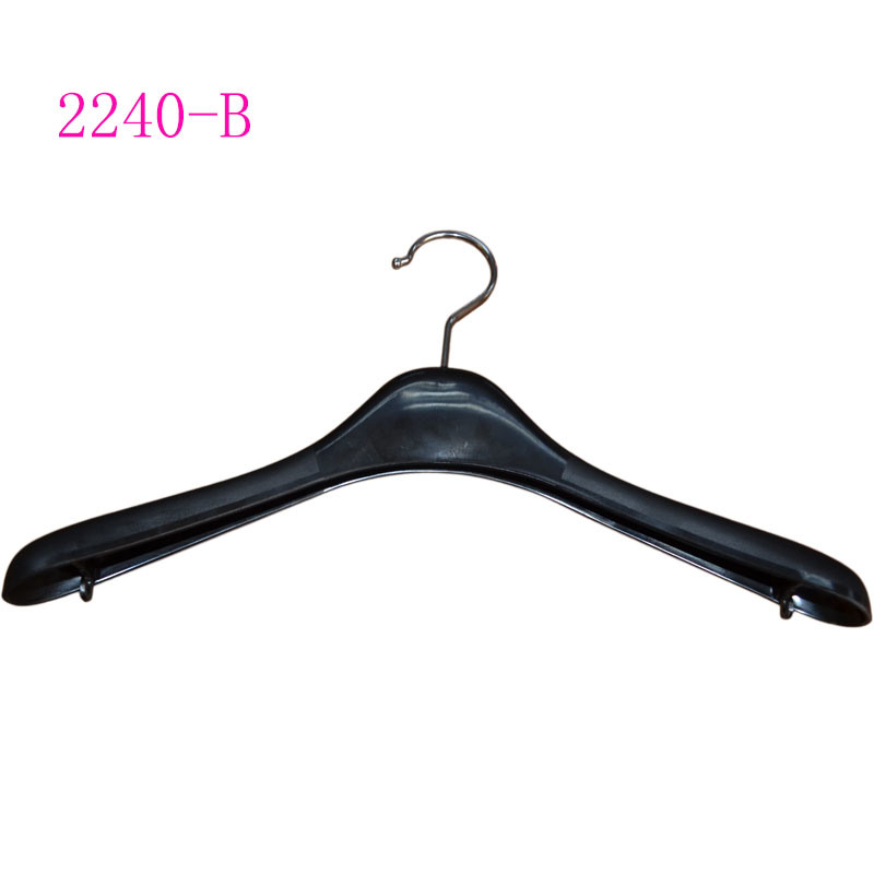 Luxury Plastic Black Broad Shoulder Hanger for Sweater