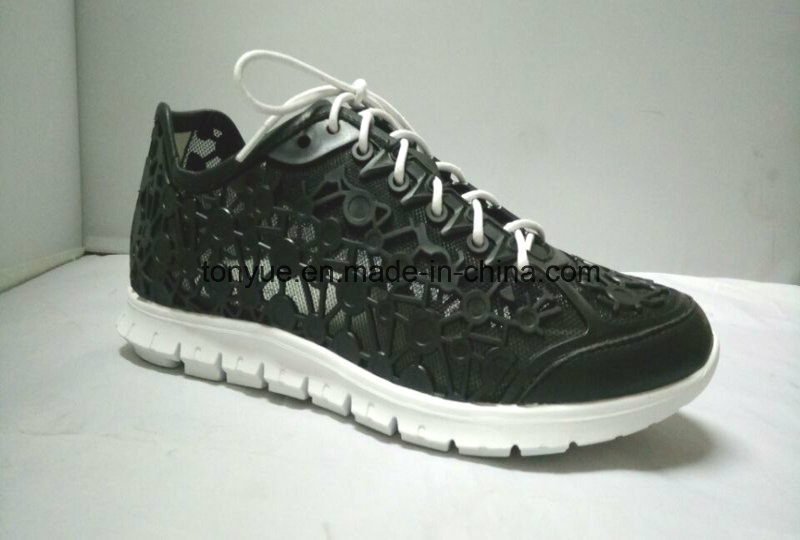 Lady Kpu Rubber with Diamond and Mesh Lining Soft Rubber Outsole Breathable Sneaker