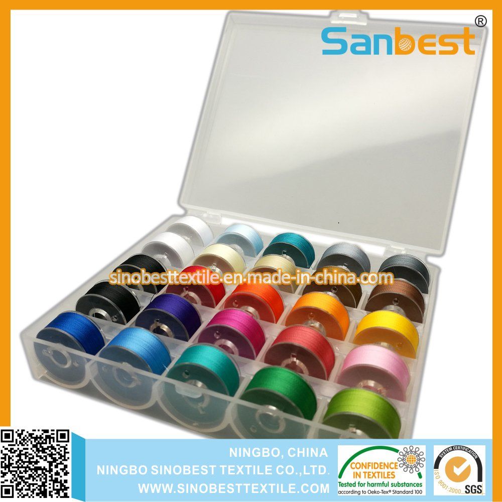 Plastic Sided 100% Polyester Pre-Wound Bobbins Thread