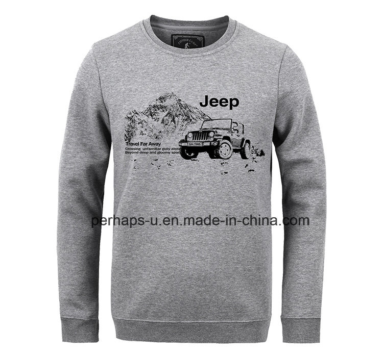 Custom Long Sleeve Mens Polar Fleece Sweater with Print Logo