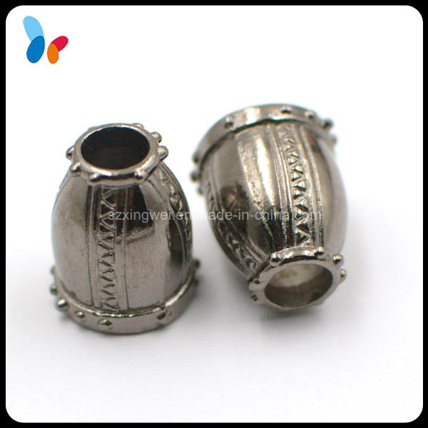 Custom Fashion Design Gunmetal Alloy Cord Stopper