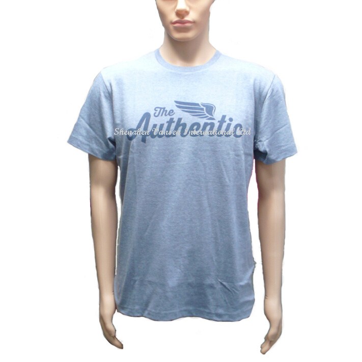 Classic Grey Men's T Shirt with Printing Logo