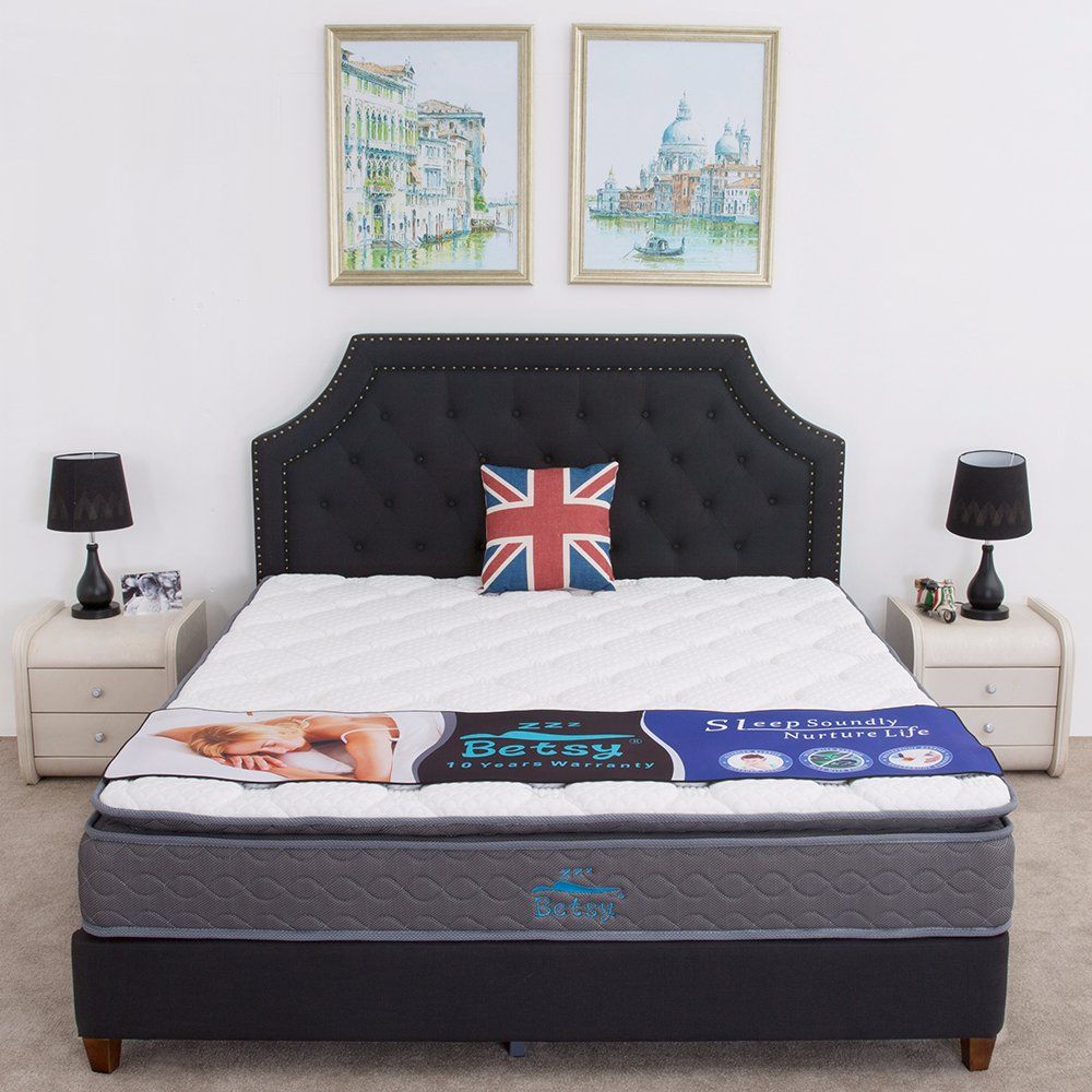 2018 Strong Soft Power Bedroom Furniture 8 Inch Spring Mattress in Pillow Top Design