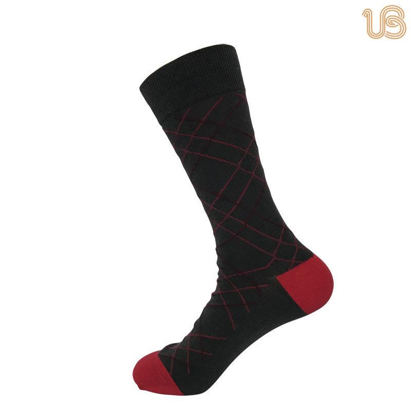 Men's Custom Design Mercerized Cotton Dress Socks