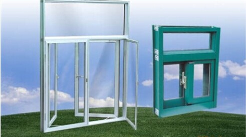 Aluminum Double Open Way Window with Mosquito Net (GAL_82)