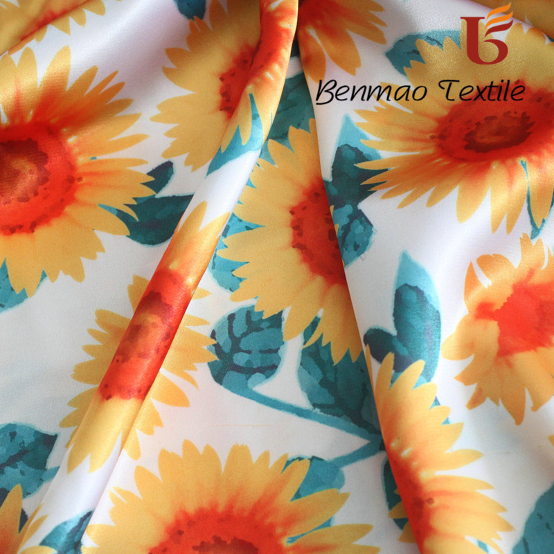 High Quality Digital Printing Satin Fabric for Garments and Dress