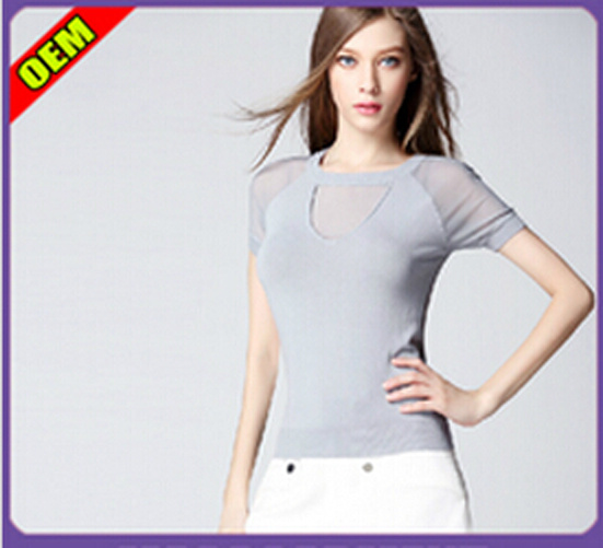 Fashion Sexy Cotton Printed T-Shirt for Women (W277)