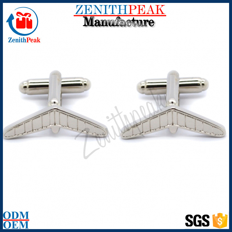 Wholesale Price Promotional Metal Airplane Cufflinks for Man