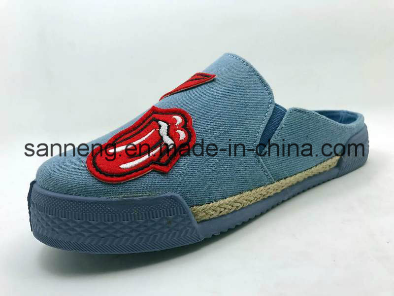 Lady Denim Slipper with Big Red Lip (SNC-45043)