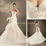 White Beading Pick UPS Court Train Mermaid Wedding Dress Yao97