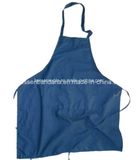 China Factory OEM Produce Custom Print Cotton Blue Dyed Kitchen Bib Apron