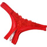 Wholesale Fashion Sexy Women Red Pearl Bottom G-String