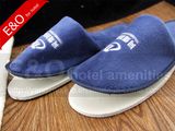 Semi-Finished EVA Sole Cotton Fabric Woven Disposable Hotel Slippers