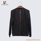 Men's Windproof Jacket Plus-Size Light Jacket Hooded Print Jacket