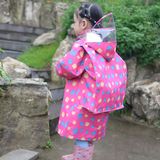 Breathable Lightweight Nylon Child Raincoat with School Bag Cover