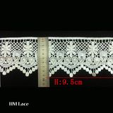 9.5cm White Mesh Sewing Lace Trim for Garment, Clothing Lace Trim L005