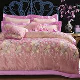 Top Grade European Style Luxury Wedding Embroidery 100% Cotton Satin Bedding Sets