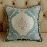 Luxury Jacquard Tassel Edge Decorative Pillow Sofa Cushion