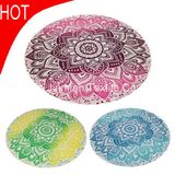 Customized Microfiber 100% Cotton Reactive Printing Round Beach Towel