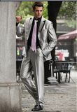 latest Wedding Occasions Custom Made 3PCS Grey Coat Pant Men Suit