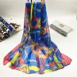 New Style 100%Polyester Faux Silk Lock Stitch Degital Print Scarves