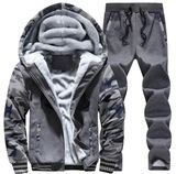 Men's Fleece Hooed Hoodies Thick Wool Warm Winter Jacket Coats Sweatshirts