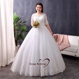 2017 New Custom Big Plus Size Ball Gown Wedding Dress