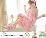 Ladies & Kid Coral Fleece Printed Bath Robe (hair band shoes)