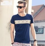 Fashion Men's Round Neck Printed T Shirt