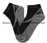 Black and Grey Low Cut Cotton Sport Sock