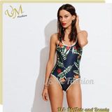 High Quality Flora Printed Sport Swimwear Monokini