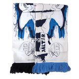 OEM Produce Custom Made Logo Printed Cotton Football Fans Scarf