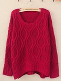 Lattice Crochet Collar Sweater (BT7101)