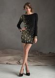 Beaded Jersey Short Black Sexy Cocktail Dresses (CD3007)