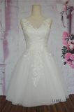 Mini Short A-Line Wedding Dress 2016 Knee-Length Wedding Dress