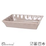 30cm Baking Dish Solid Grey Color in Rectangle Shape