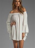 Women Sexy Chiffon Party Short Loose Casual Dress (50222-1)