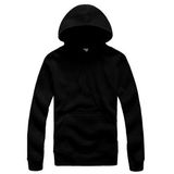 Long Line Design Fashion Men's Black Cotton Printed Hoodies