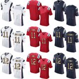 New England Blank Edelman Brady Elite Customized American Football Jerseys