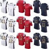 New England Blank Edelman Brady Elite Customized American Football Jerseys