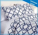 Royal Blue Pattern Printed Cotton Duvet Cover Set