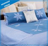 Navy-DOT Patchwork Floral Polyester Duvet Cover Set