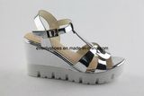 Comfortable Women Platform Sandal with Reflecting Upper