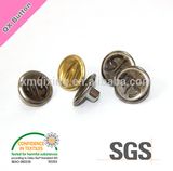 Brass Metal Logo Denim Jeans Buttons