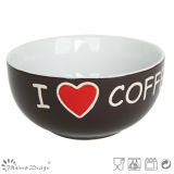 5.5 Inch Color Glaze with Silk Screen Cereal Bowl
