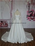 Long Sleeve Stain Train Factrory Direct Hot Sale Wedding Dress