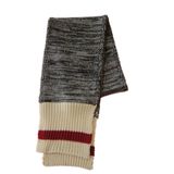 Mens Plain Knit Marl Scarf with Stripe on Two Ends