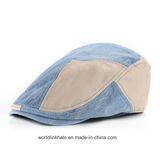 Custom Newest Design Denim Joint Newsboy Cap Blank IVY Cap