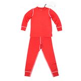 Sheep Run Merino Wool Children's Red Thermal Underwear for Winter
